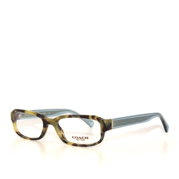 Coach 6083 5357 50 Tortoise Crystal Teal Eyeglasses HC6083 - Picture 1 of 5